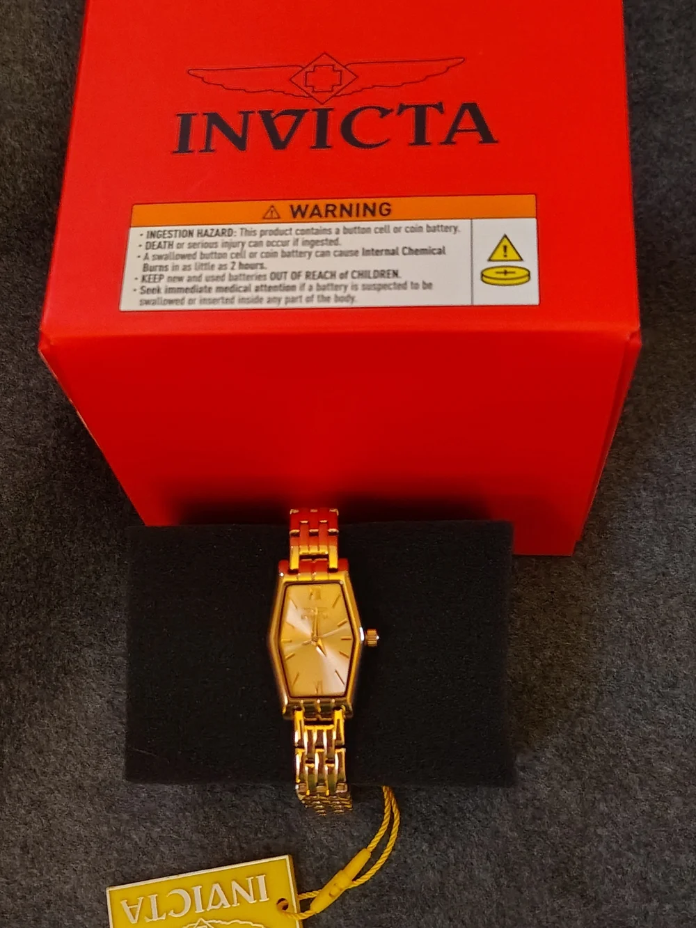 Invicta Women's Gold-Tone Hexagonal Bracelet Watch NEW